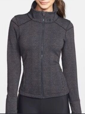 UA Women's Charcoal Textured Full-Zip Utility Jacket